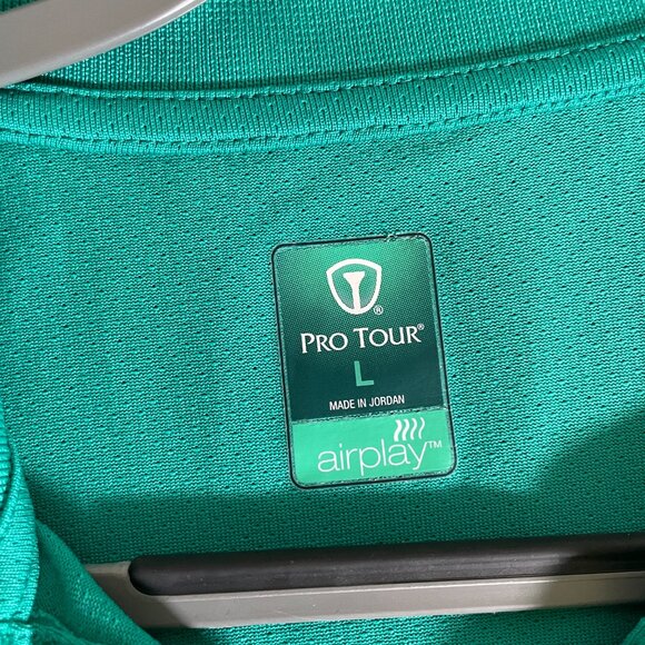 Men's Large Pro Tour Air Play Teal Golf Shirt - Picture 2 of 4